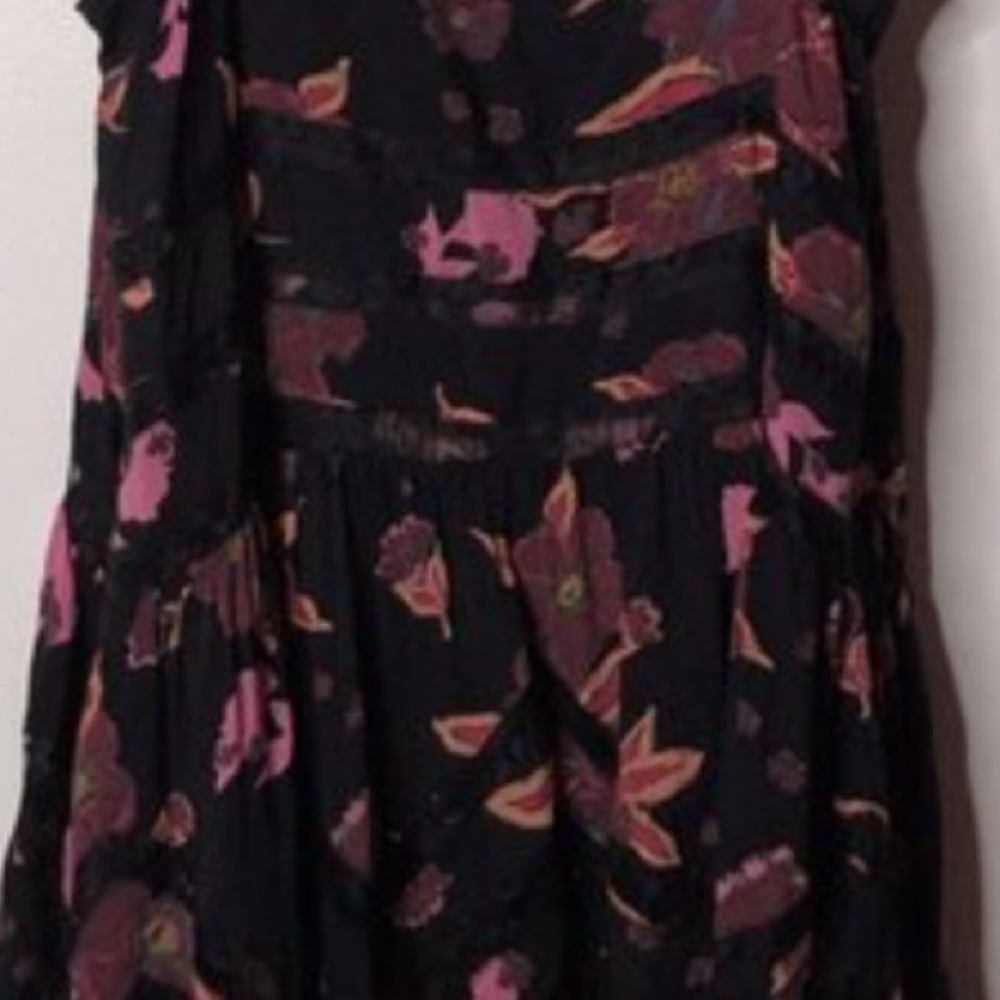 Free People Womens Floral Baby Doll dress Size XS - Picture 5 of 5
